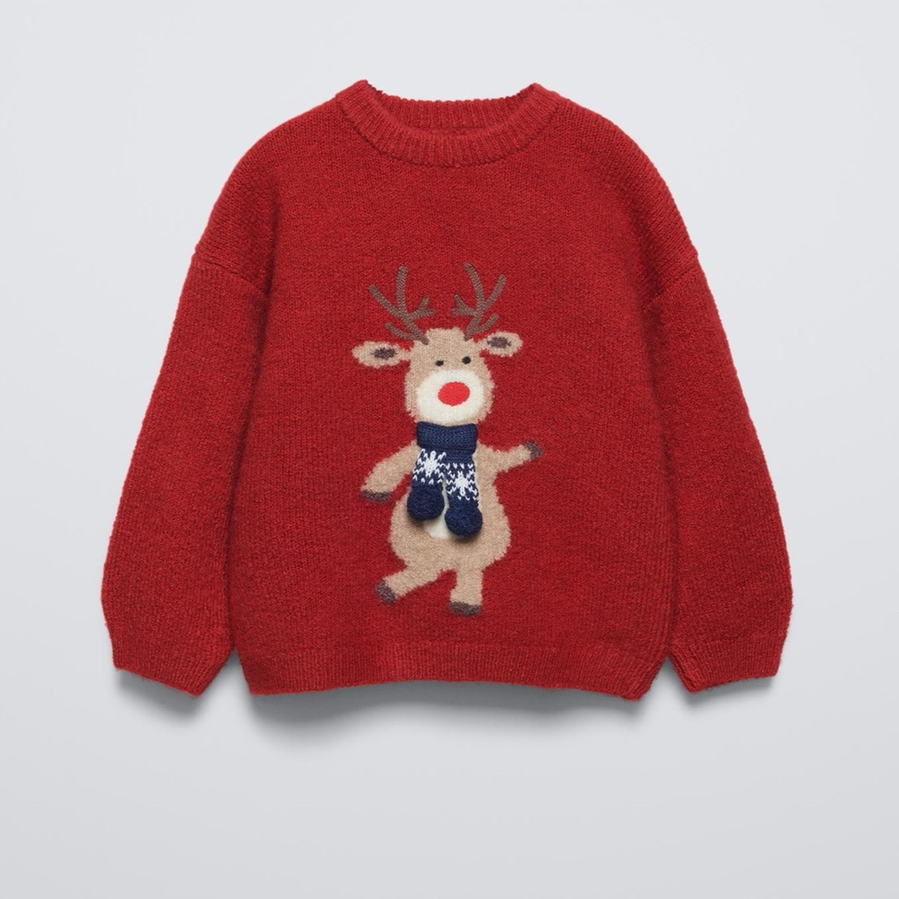 Red Reindeer Kids Sweater 2 Years